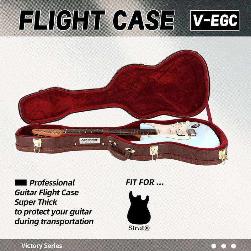 GHOSTFIRE Hard-Shell Cases Electric Guitars Case Super thick fit ST (V-EGC) - Image 2